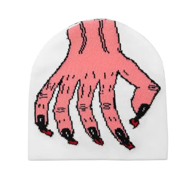 Jacquard-Strick-Nagelkunst-Beanie ohne Umschlag BS-231017-2