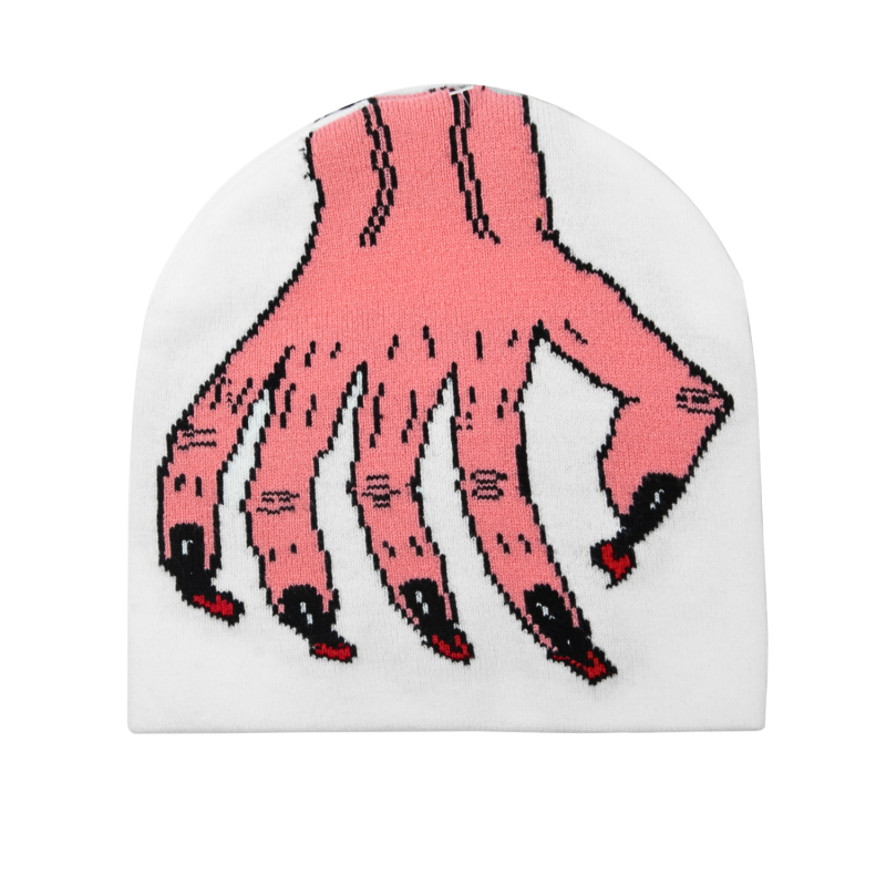 Jacquard Knit Nail Art Cuffless Beanie BS-231017-2