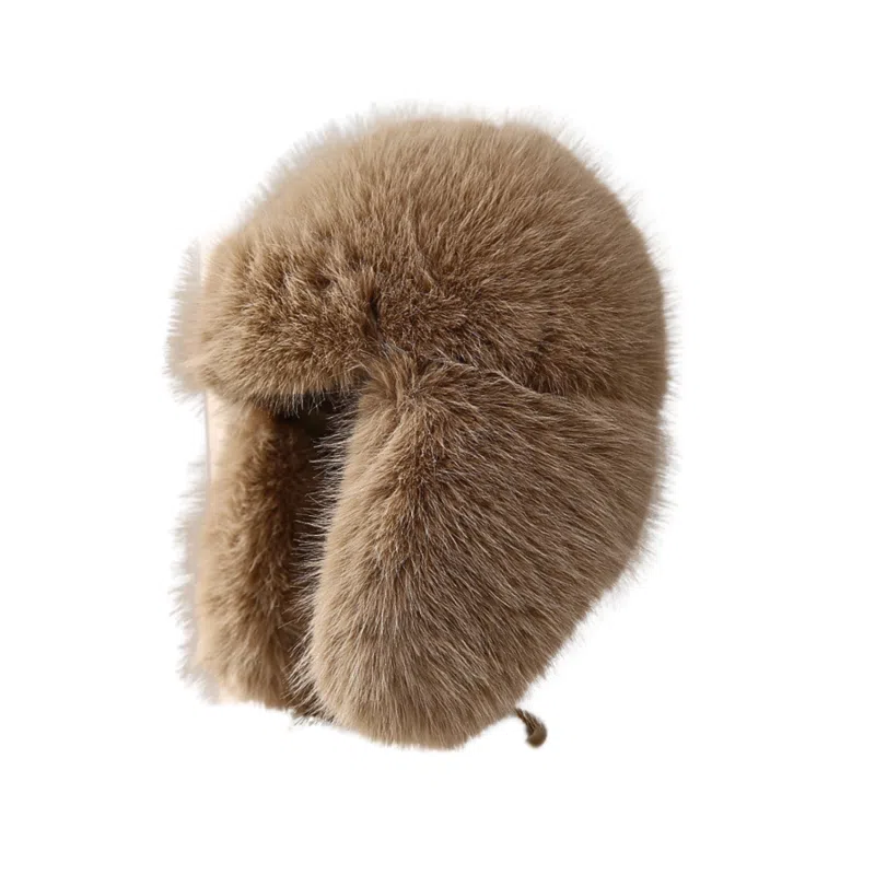 Khaki Winter Warm Faux Fur Earflap Trapper Hats Wt2410-3
