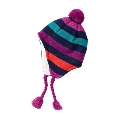 Kids Jacquard Pompom Winter Earflap Hats Wk2410-012 (9)