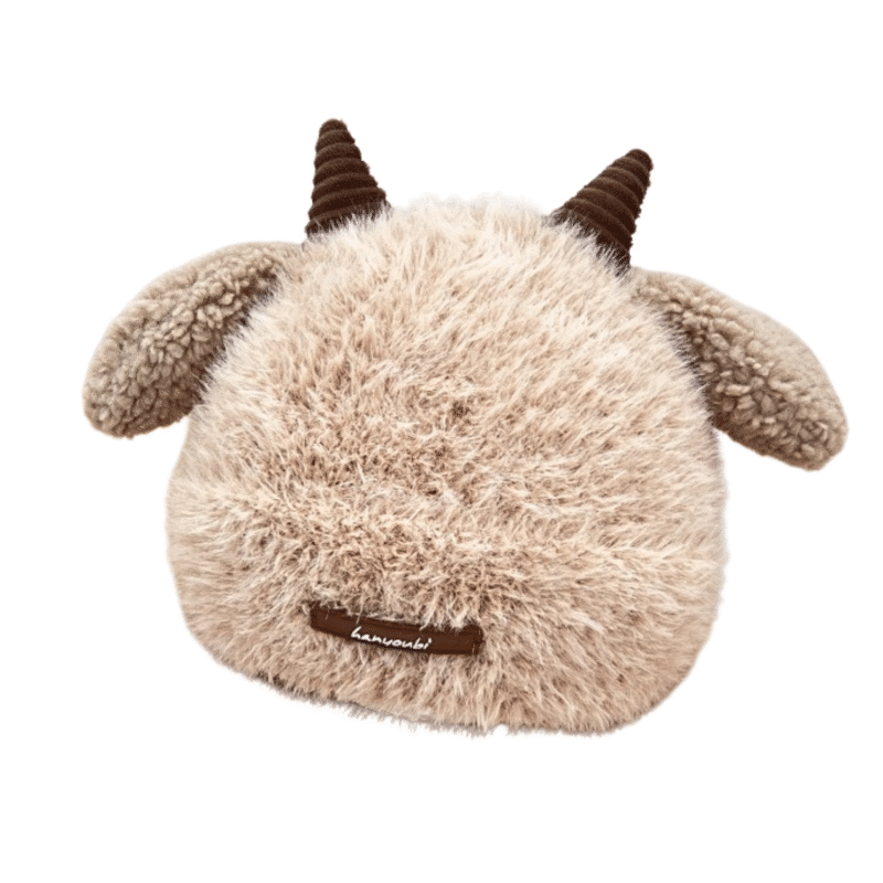 Light Khaki Little Kids Cute Goat Horns & Ears Winter Hats Wk2410-015