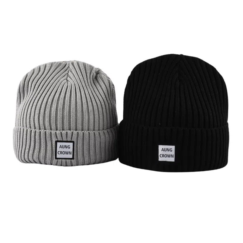Bonnets tissés unis à revers PB-FB0004, combo-1
