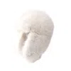 White Winter Warm Faux Fur Earflap Trapper Hats Wt2410-3