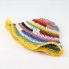 Women Handmade Colorful Wide Brim Knitted Crochet bucket Sun Hat