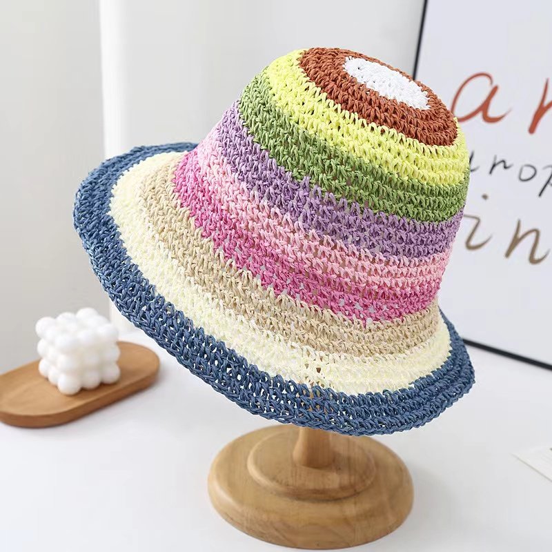 Fashion Outdoor Woven Summer Bucket Hat for Women