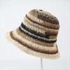 Women Handmade Colorful Wide Brim Knitted Crochet bucket Sun Hat