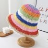 Fashion Outdoor Woven Summer Bucket Hat for Women