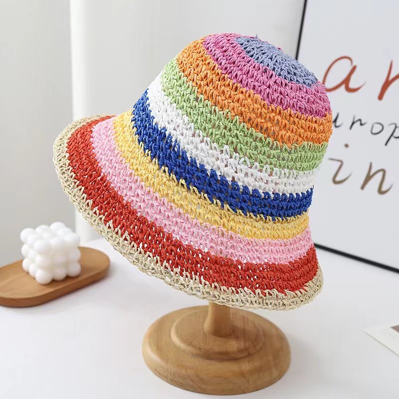 Fashion Outdoor Woven Summer Bucket Hat for Women