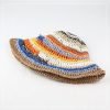 Women Handmade Colorful Wide Brim Knitted Crochet bucket Sun Hat
