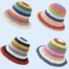 Fashion Outdoor Woven Summer Bucket Hat for Women