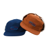 Custom Suede Embroidery Unstructured Fur Ear Winter Camp Cap