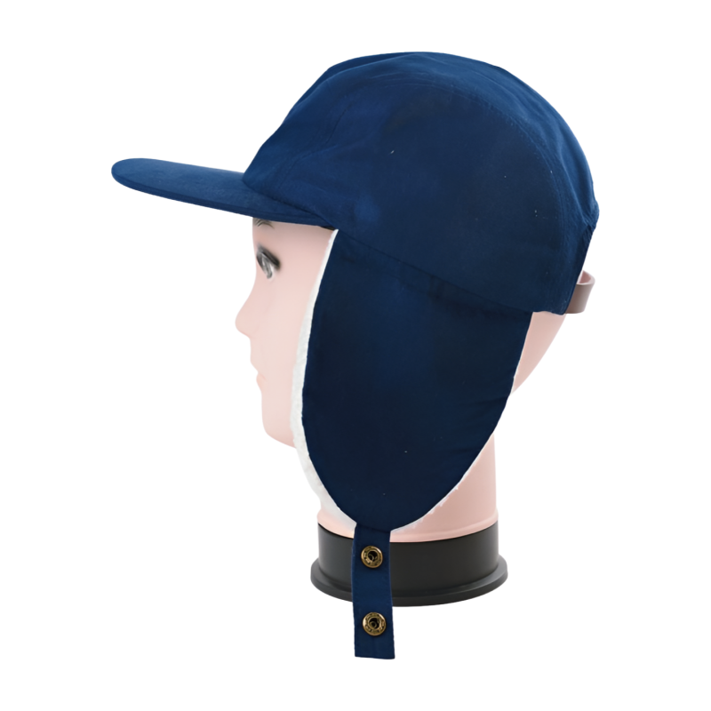 Custom Suede Embroidery Unstructured Fur Ear Winter Camp Cap