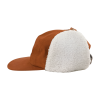 Custom Suede Embroidery Unstructured Fur Ear Winter Camp Cap