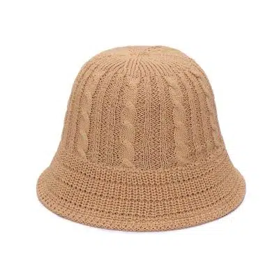 Cappello da pescatore da donna in maglia calda autunno-inverno alla moda