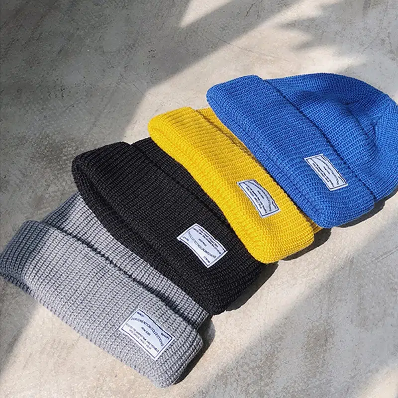 kid1 Thick Cable Ribbed Embroidery Cuffed Beanie For Kids