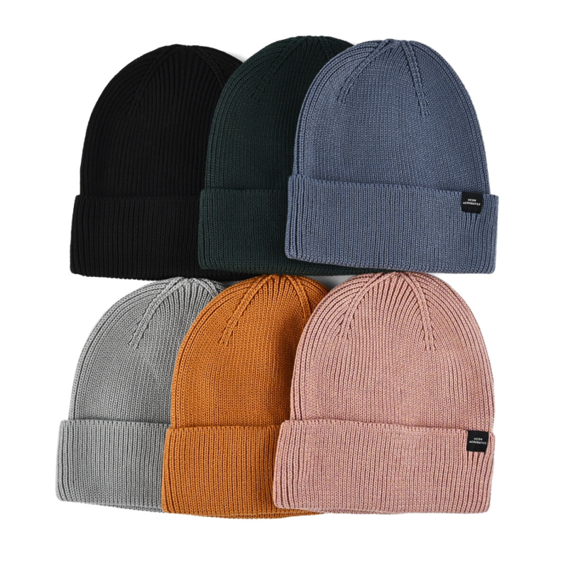 100% rPET Plain Label Cuffed Beanie Hats PB-FB0031, combo - 1
