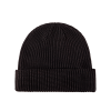 Black 100% rPET Eco Plain Knit Cuffed Beanies RP-BN04