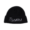 Black Custom Embroidered Cuffed Beanies SFG-210318-5