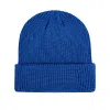 Blue 100% rPET Eco Custom Plain Cuffed Beanies RP-BN06