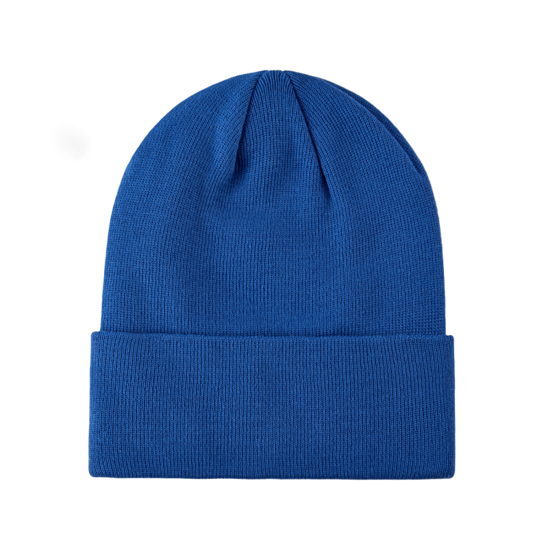 Blue 100% rPET Eco Solid-Colored Cuffed Beanies RP-BN02