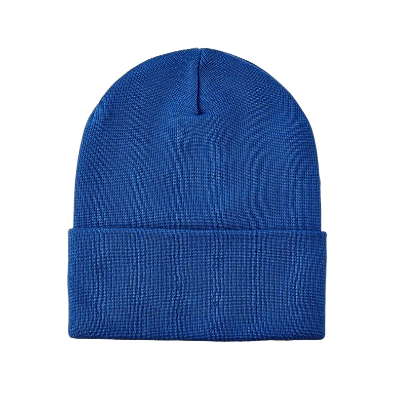 Bonnet bleu uni à revers 100% en rPET RP-BN01
