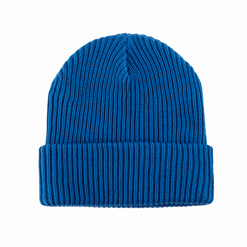 Blue 100% rPET Twisted Knit Cuffed Beanies RP-BN03