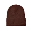 Bonnet à revers uni en rPET marron 100% RP-BN01