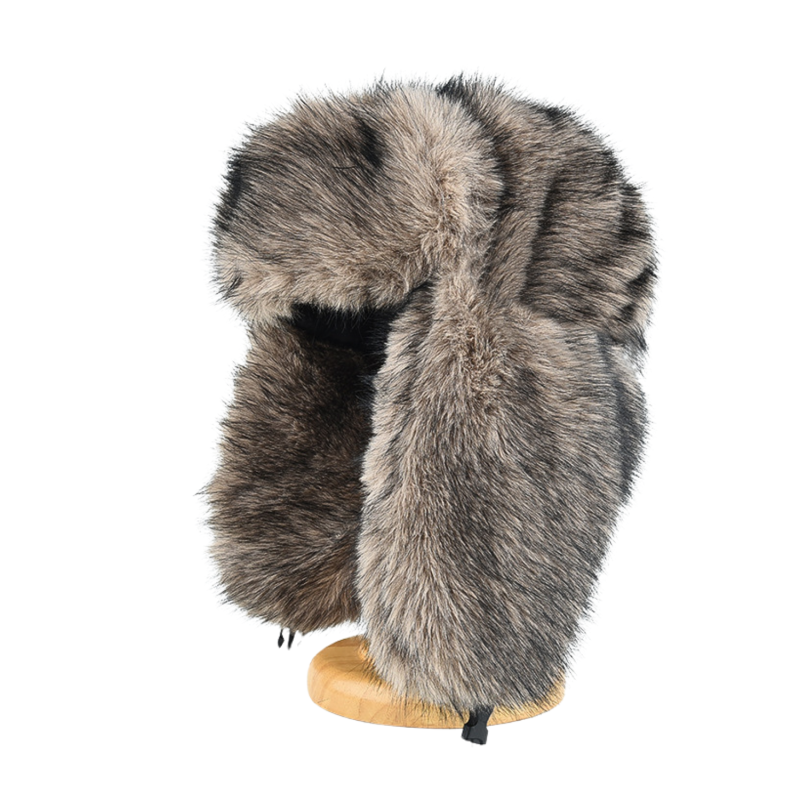 Brown Cozy Faux Fur Warm Earflap Trapper Hats Wt2410-14