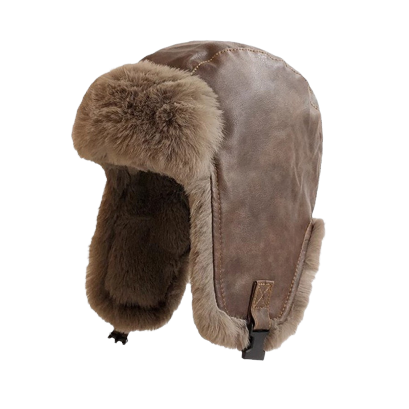 Brown Custom Plain Warm Earflap Trapper Hats Wt2410-18