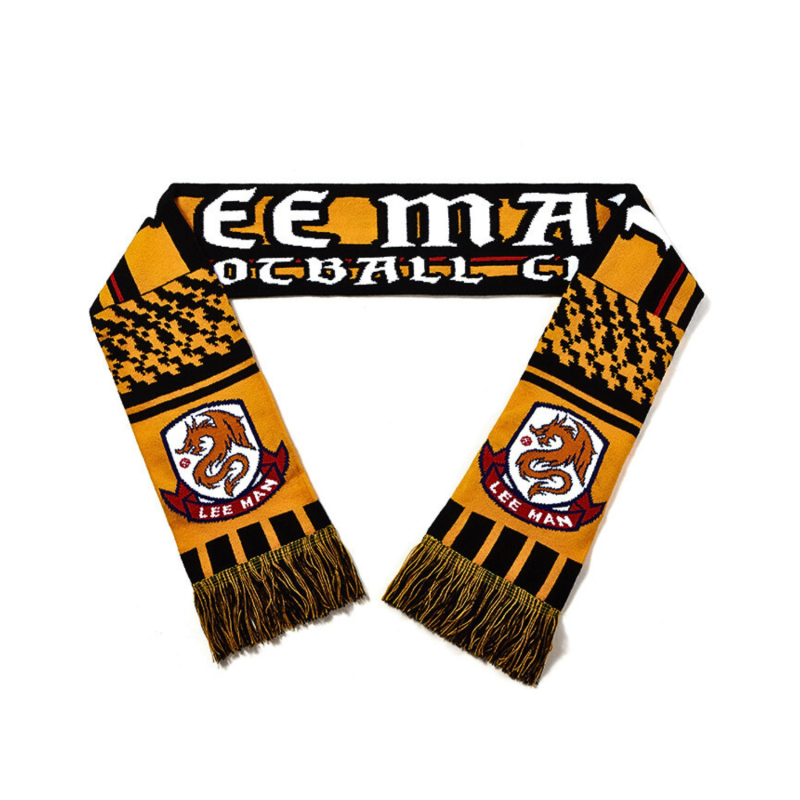 Brown Sports Jacquard Knit Tassel Bar Scarves Wa2410-03