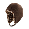 Brown Winter Reversible Houndstooth Earflap Hats Wbeh2410-01, reversible side