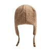 Camel PlushRibbed Reversible Earflap Hats Wbeh2410-02, back