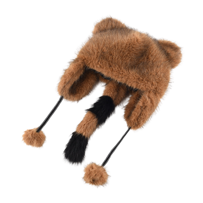 Custom Cute Raccoon Earflap Hat Wbeh2410-05 (2)