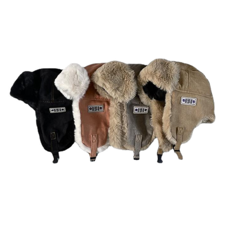 Custom Label Faux Fur Earflap Trapper Hats Wt2410-9, combo