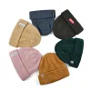 Bonnets à revers en tricot gaufré uni personnalisés PB-FB0036, combo