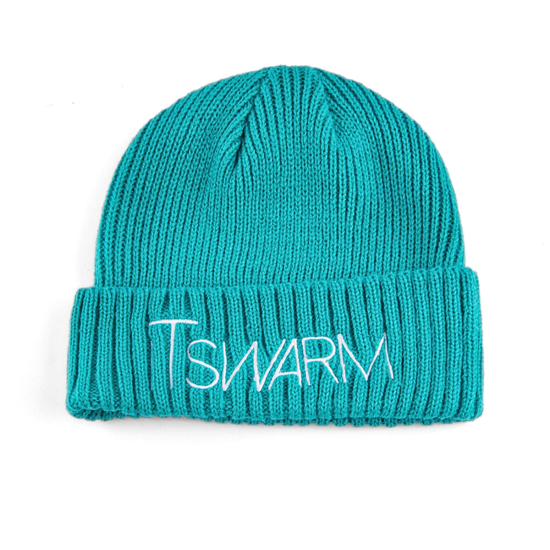 Cyan Custom Embroidered Cuffed Beanies SFG-210318-5