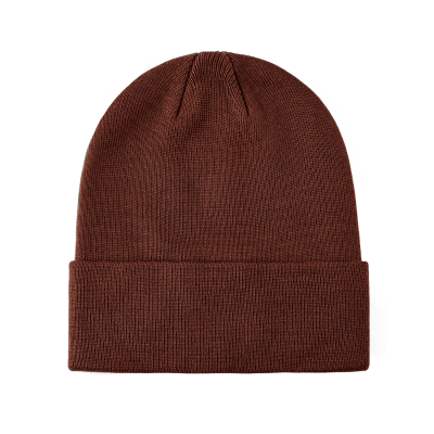 Dark Brown 100% rPET Eco Solid-Colored Cuffed Beanies RP-BN02