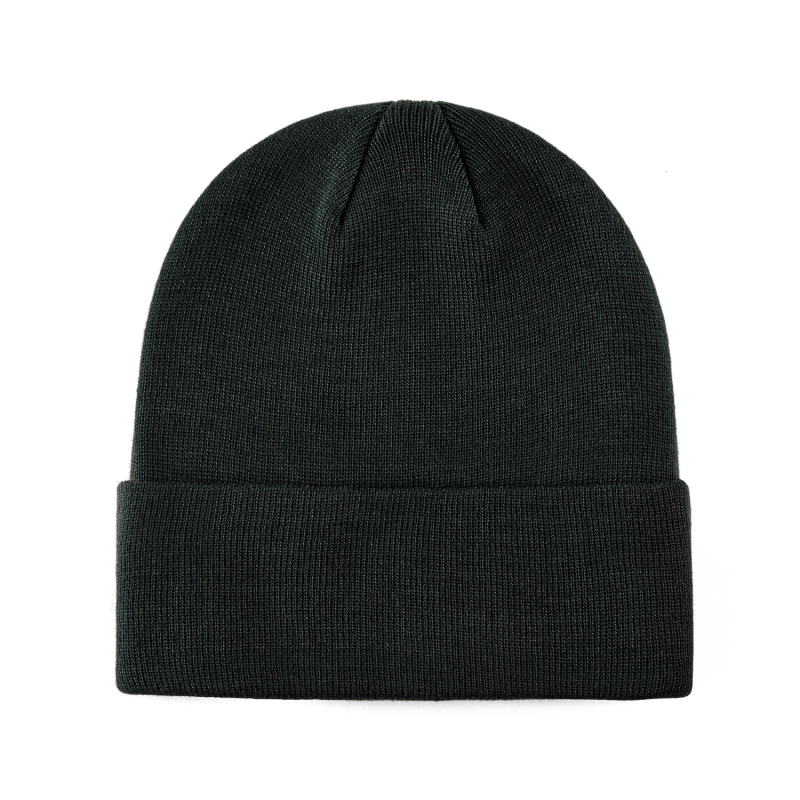 Dark Green 100% rPET Eco Solid-Colored Cuffed Beanies RP-BN02