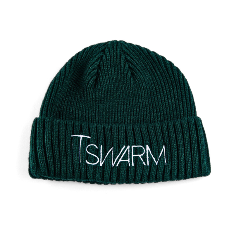Dark Green Custom Embroidered Cuffed Beanies SFG-210318-5