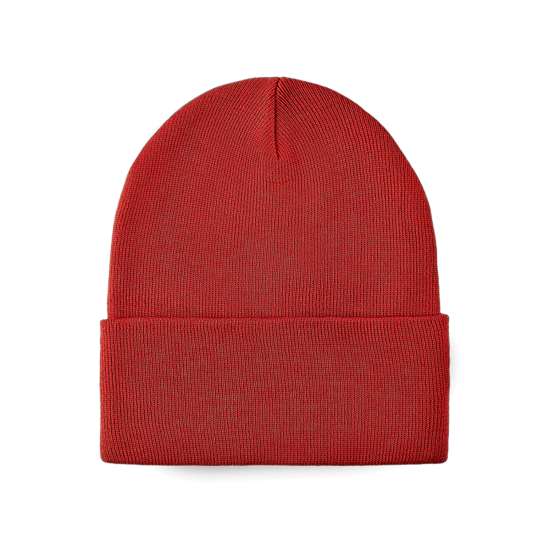 Dark Red 100% rPET Solid-Colored Cuffed Beanies RP-BN01