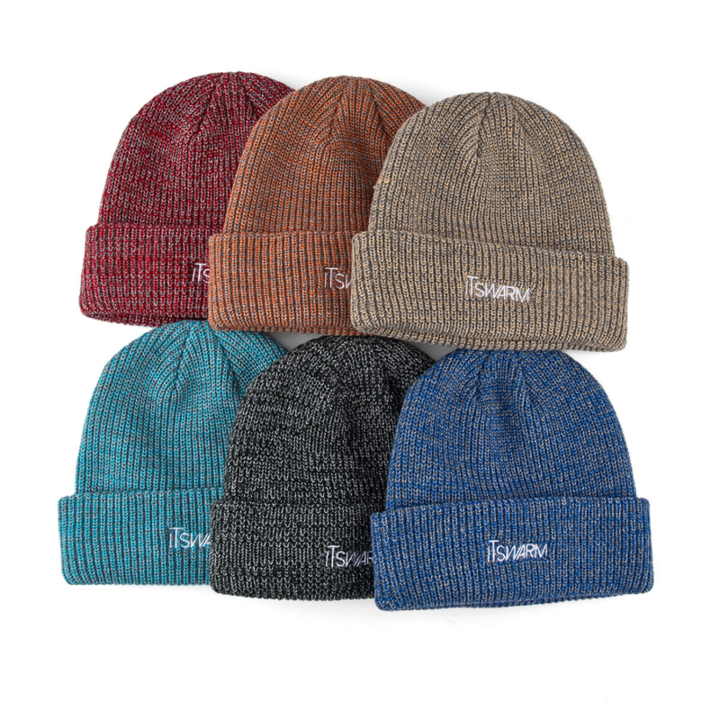 Embroidered Variegated Cuffed Beanies SFG-210409-5, combo-1