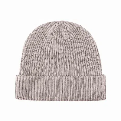 Gray 100% rPET Eco Plain Knit Cuffed Beanies RP-BN04