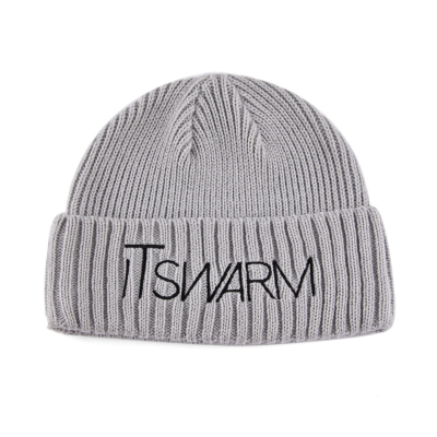 Gray Custom Embroidered Cuffed Beanies SFG-210318-5