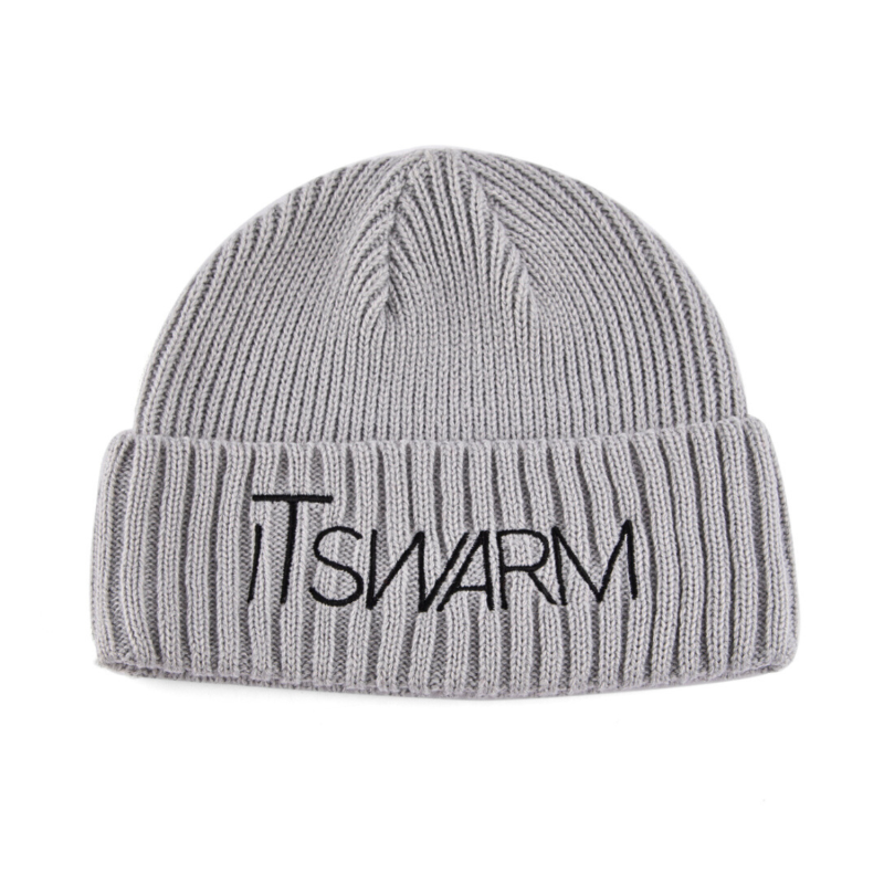 Gray Custom Embroidered Cuffed Beanies SFG-210318-5