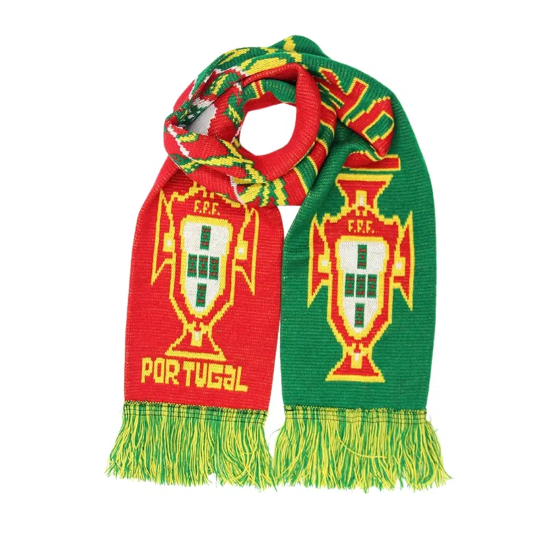 Grün-rote Jacquard-Fußball-Barschals mit Quasten Wa2410-05