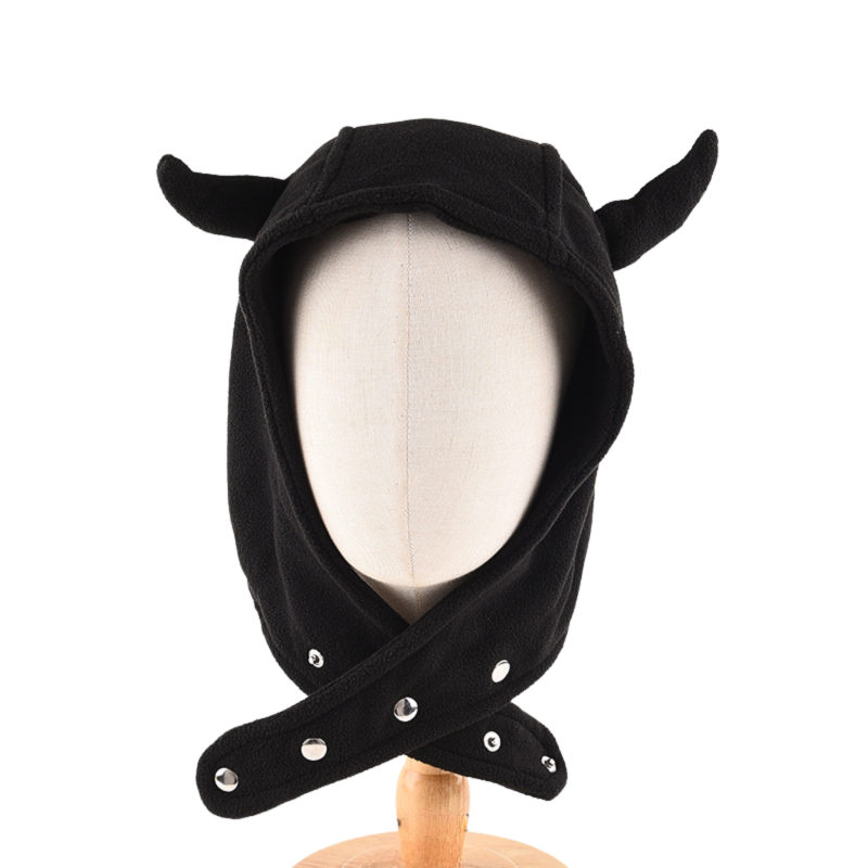 Hooded Horns Button Earflap Hats Wbeh2410-06 (4)
