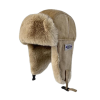Khaki Custom Label Faux Fur Earflap Trapper Hats Wt2410-9