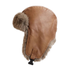 Light Coffee Custom Plain Warm Earflap Trapper Hats Wt2410-18, side
