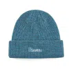 Bonnets à revers brodés bleu-vert discret SFG-210409-5