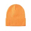 Bonnet à revers uni orange 100% en rPET RP-BN01